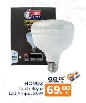 Horoz Torch Beyaz Led Ampul 20W