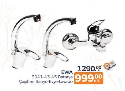 Ewa 3041-43-45 Batarya Çeşitleri Banyo-Evye-Lavabo