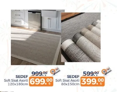 Sedef Soft Sisal Asorti 120X180Cm