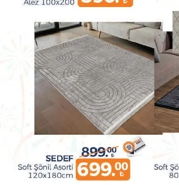 Sedef Soft Şönil Asorti 120X180Cm