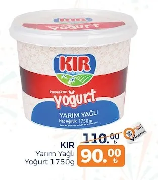 Kir Yarım Yağlı Yoğurt 1750G