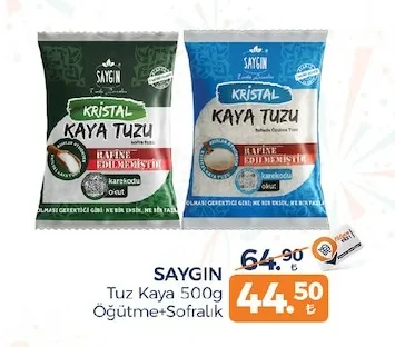 Saygin Tuz Kaya 500G Öğütme+Sofralık