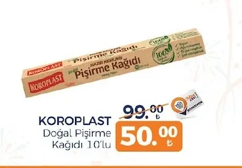 Koroplast Doğal Pişirme Kağıdı 10'Lu