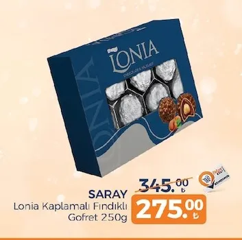 Saray Ionia Kaplamalı Fındıklı Gofret 250G