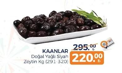 Kaanlar Doğal Yağlı Siyah Zeytin Kg