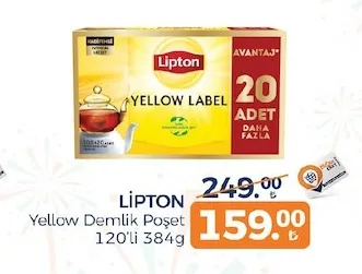 Lipton Yellow Demlik Poşet 120'Li 384G