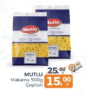 Mutlu Makarna 500G Çeşitleri