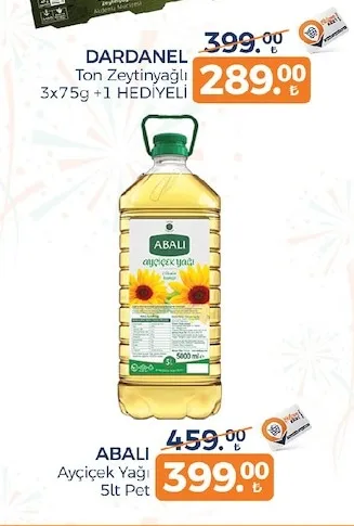 Abalı Ayçiçek Yağı 5Lt Pet