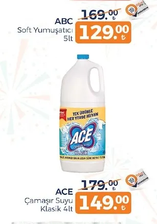 Ace Çamaşır Suyu Klasik 4 Lt