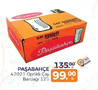 Paşabahçe 42021 Optikli Çay Bardağı 12'Li