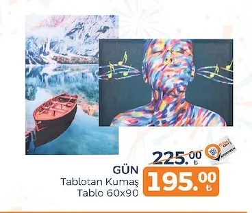 Gün Tablotan Kumaş Tablo 60X90