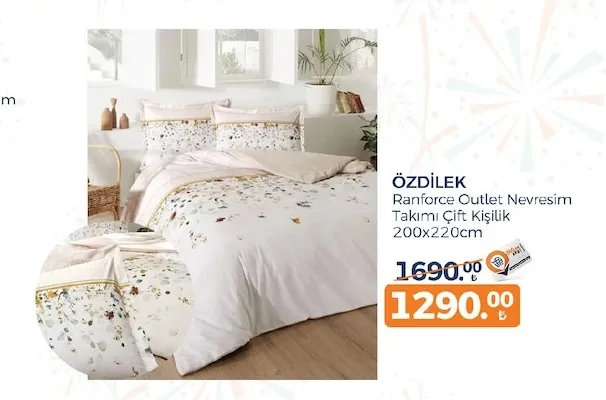 Özdilek Ranforce Outlet Nevresim Takımı Çift Kişilik 200X220Cm