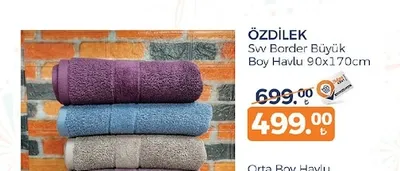 Özdilek Sw Border Büyük Boy Havlu 90X170Cm