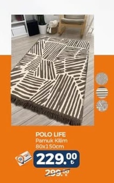 Polo Life Pamuk Kilim 80X150Cm