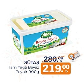 Sütaş Tam Yağlı Beyaz Peynir 900G