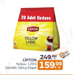 Lipton Yellow 120'Li Demlik 384G Poşet
