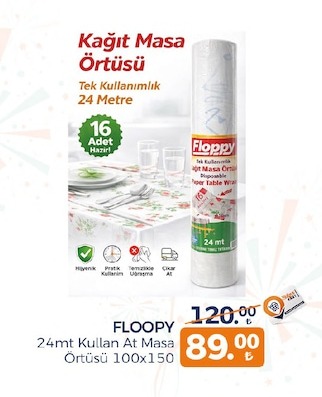 Floppy 24Mt Kullan At Masa Örtüsü 100X150