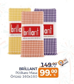 Brillant Pötikare Masa Örtüsü 160X160
