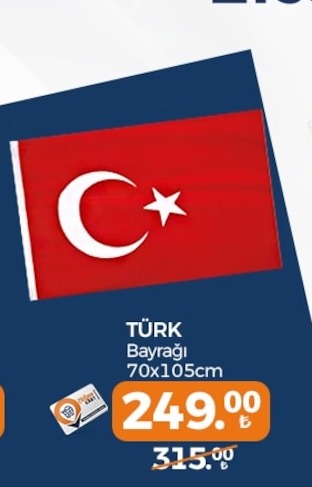 Türk Bayrağı 70X105Cm