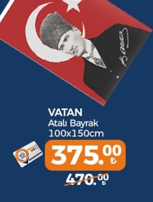Vatan Atalı Bayrak 100X150Cm