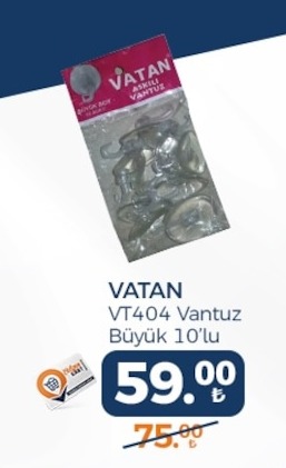 Vatan Vt404 Vantuz Büyük 10'Lu