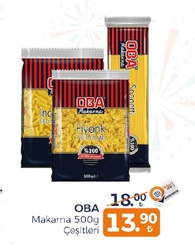 Oba Makarna 500G Çeşitleri