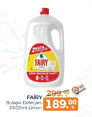 Fairy Bulaşık Deterjanı 2600Ml Limon