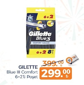 Gillette Blue Iii Comfort 6+2'Li Poşet