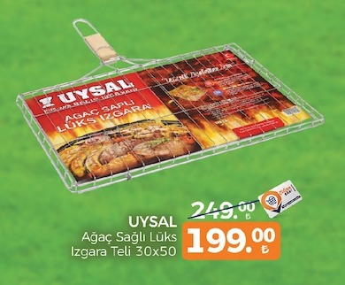 Uysal Ağaç Saplı Lüks Izgara Teli 30X50