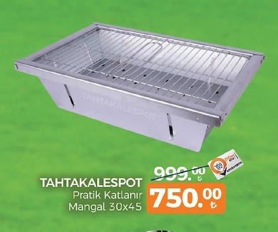 Tahtakalespot Pratik Katlanır Mangal 30X45