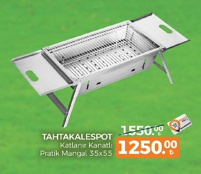 Tahtakalespot Katlanır Kanatlı Pratik Mangal 35X55