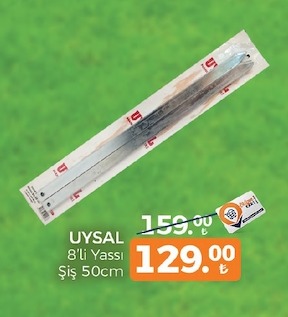 Uysal 8'Li Yassı Şiş 50Cm