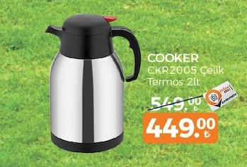 Cooker Ckr2005 Çelik Termos 2Lt
