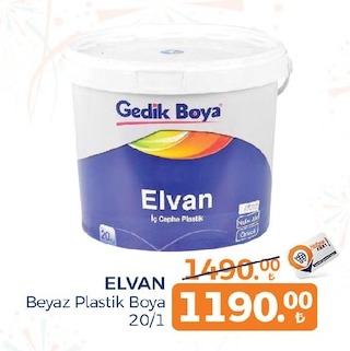 Elvan Beyaz Plastik Boya 20/1