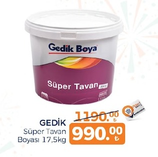 Gedik Süper Tavan Boyasi 17,5Kg