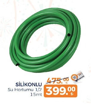 Silikonlu Su Hortumu 1/2 15Mt