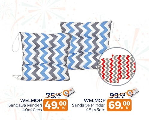 Welmop Sandalye Minderi 40X40Cm