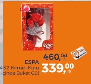 Espa 432 Kırmızı Kutu Içinde Buket Gül
