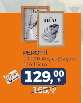 Perotti 17126 Ahşap Çerçeve 10X15Cm