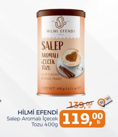 Hilmi Efendi Salep Aromali Icecek Tozu 400G