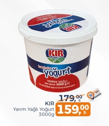 Kir Yarim Yagli Yogurt 3000G