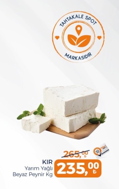 Kir Yarım Yağlı Beyaz Peynir Kg