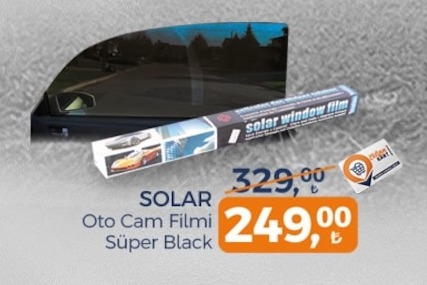 Solar Oto Cam Filmi Süper Black