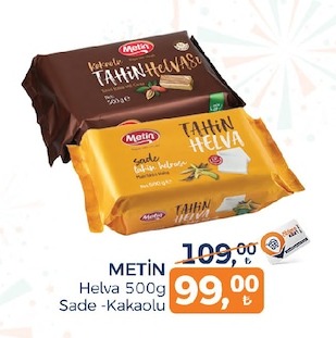 Metin Helva 500G Sade - Kakaolu