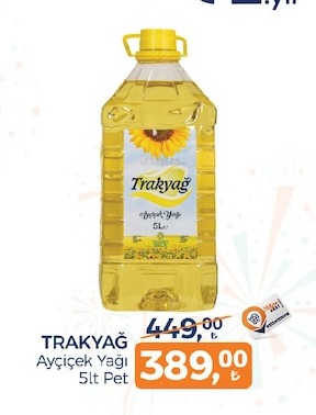 Trakyağ Ayçiçek Yağı 5Lt Pet