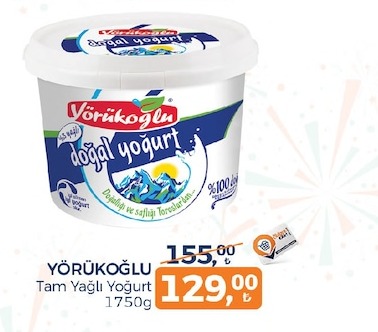 Yörükoglu Tam Yağlı Yoğurt 1750G