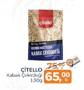 Çitello Kavrulmuş Tuzlu Kabak Çekirdeği 130G