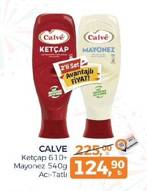 Calve Ketçap 610G Mayonez 540G Aç-Tatlı