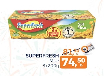 Superfresh Mısır 3X200G