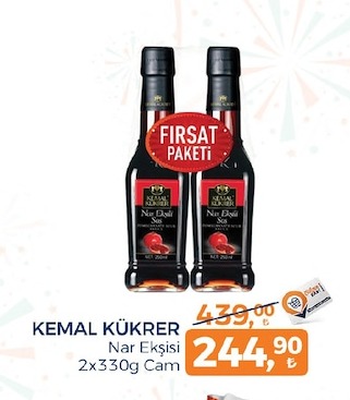 Kemal Kükrer Nar Ekşisi 2X330G Cam